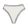 Drawing of Thunderpants organic cotton Thong style underwear in Plain Vanilla.