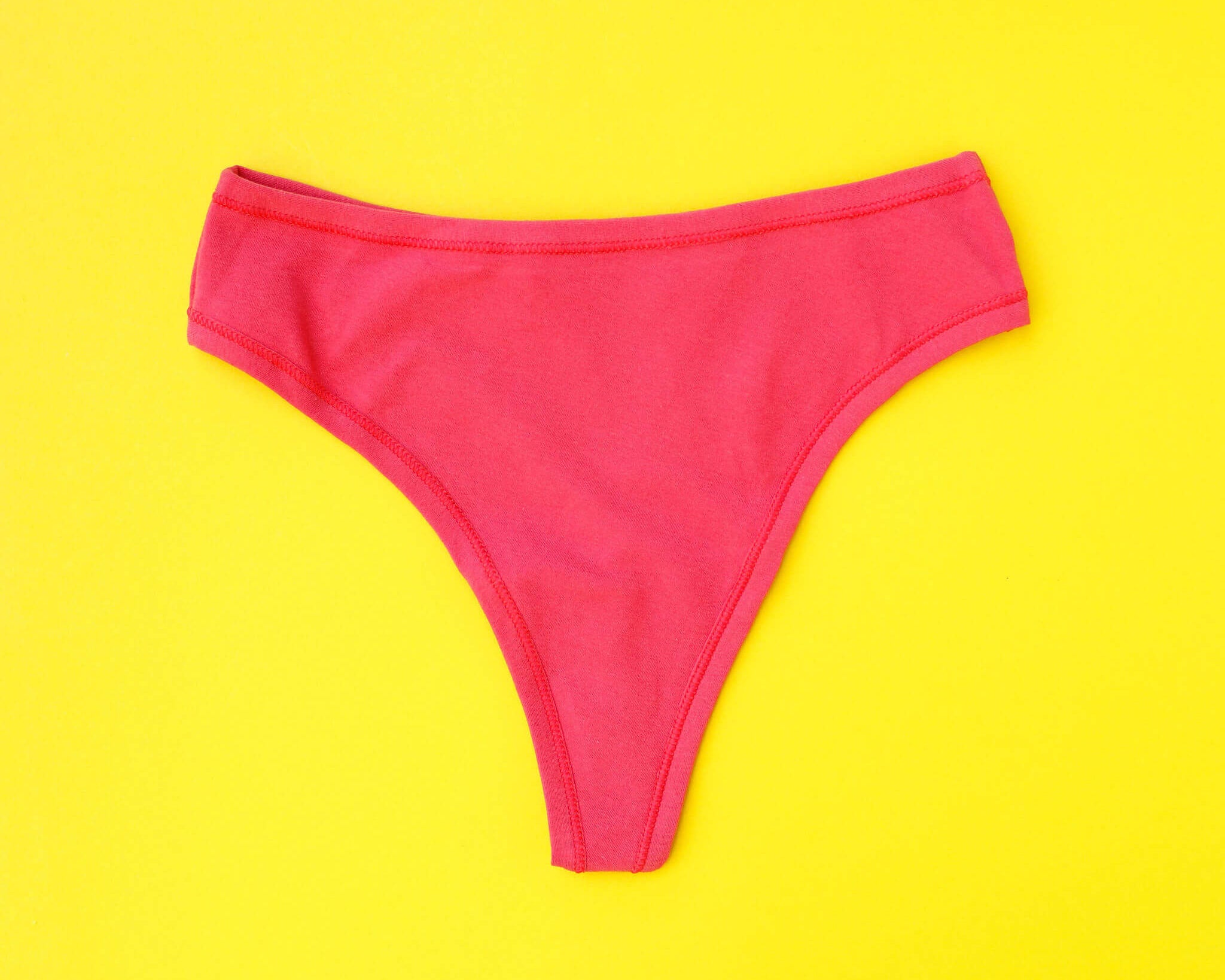 Flat lay of Thunderpants Thunder Thong style in Pomegranate Punch.