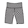Drawing of Thunderpants Bike Shorts in Trippy - black and white squiggles.