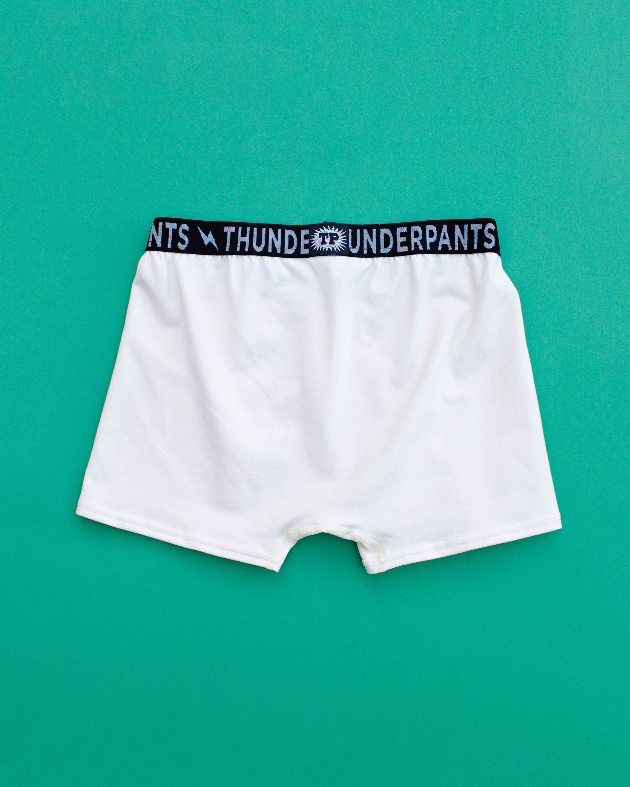 Flat lay of Thunderpants Boxer Brief style underwear  in Plain Vanilla.