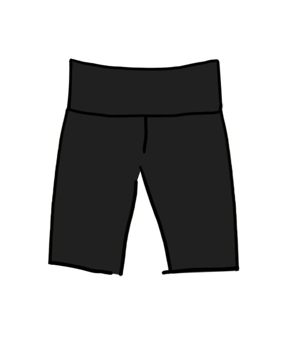 High rise best sale black bike shorts