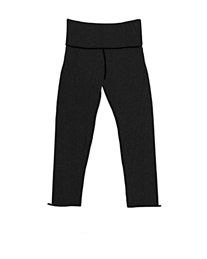 Plain black outlet leggings