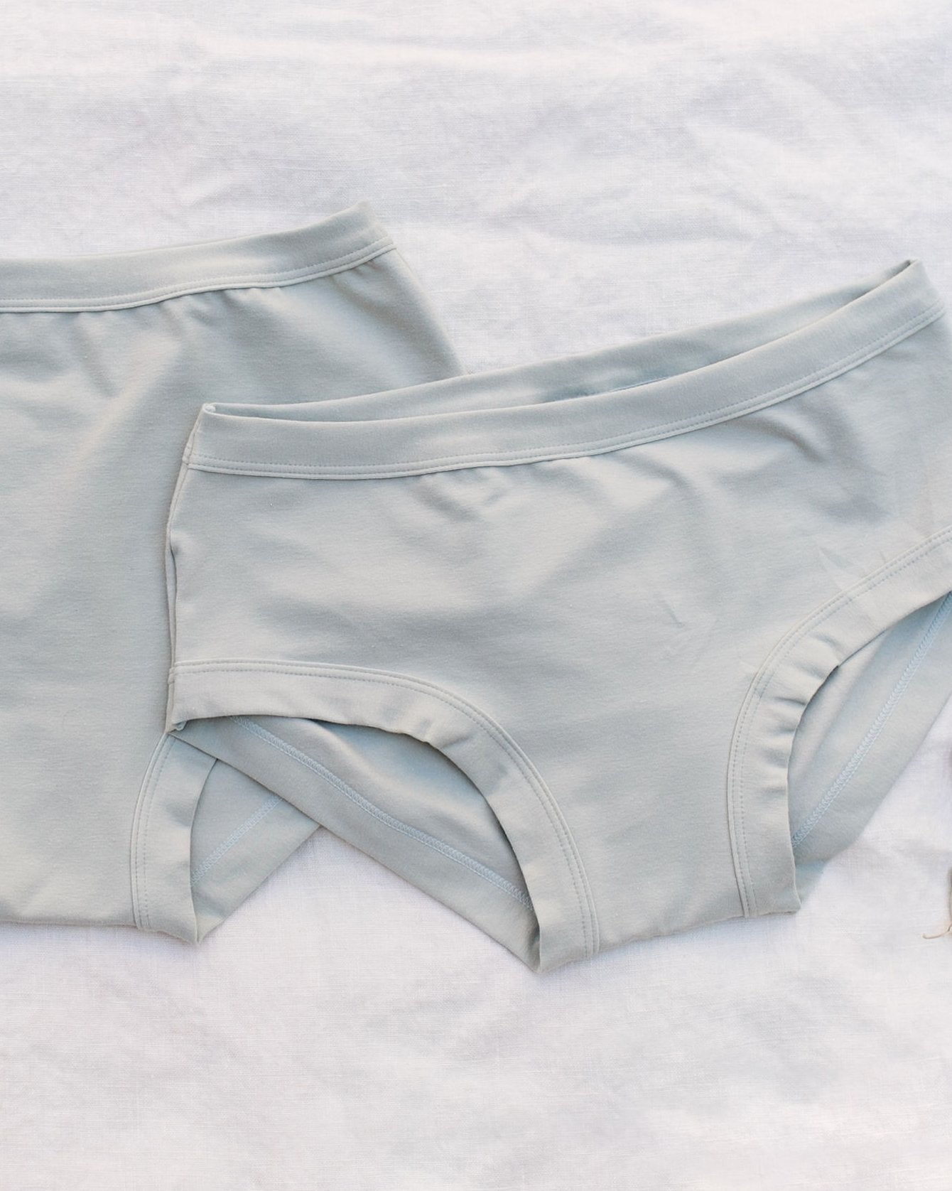 Thunderpants organic cotton Hipster style underwear in plain dried sage.