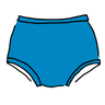 Drawing of Original style Swimwear Bottoms in Marina Blue.