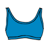 Drawing of Swimwear Top in Marina Blue.