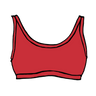 Drawing of Classic Red Swimwear top.