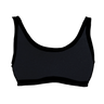 Drawing of Thunderpants recycled nylon Swimwear Top in Plain Black.